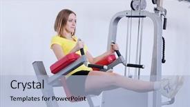  Presentation with breathing - Presentation with breathing aparatis - young girl is engaged background and a  colored foreground