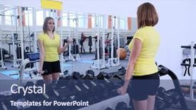  Presentation with breathing - Audience pleasing theme consisting of breathing aparatis - young girl is engaged backdrop and a  colored foreground