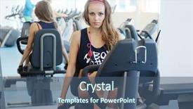  Presentation with breathing - Colorful slide deck enhanced with breathing aparatis - young girl is engaged backdrop and a  colored foreground