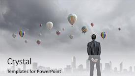  Presentation with polluted - Audience pleasing presentation theme consisting of beautiful snowy peaks in winter view from peak lomnicky stit in high tatras mountains slovakia backdrop and a light gray colored foreground