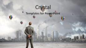  Presentation with scene - PPT layouts featuring breathing bad air - rear view of businessman looking background and a light gray colored foreground