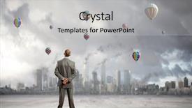  Presentation with polluted - Audience pleasing PPT layouts consisting of breathing bad air - rear view of businessman looking backdrop and a light gray colored foreground