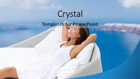  Presentation with luxury lifestyle - Slide set enhanced with breathing fresh air on ocean background and a light blue colored foreground