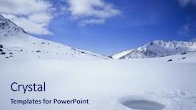  Presentation with breathing - Presentation theme featuring breathing hole in ice background and a sky blue colored foreground