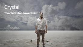  Presentation with breathing - Beautiful presentation design featuring breathing problem - desert backdrop and a  colored foreground