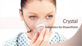  Presentation with oxygen - Amazing PPT layouts having breathing problem - female patient with an oxygen backdrop and a lemonade colored foreground