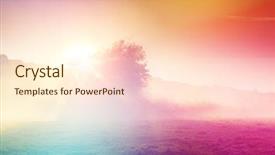  Presentation with foggy - Presentation having breathtaking - fantastic foggy river with fresh background and a cream colored foreground