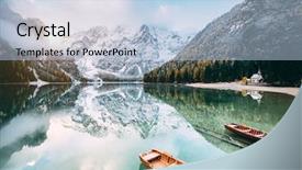  Presentation with crime scene do not cross - Slides having breathtaking - great scene the alpine lake background and a light blue colored foreground