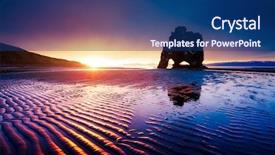  Presentation with tide - Amazing theme having breathtaking - magic dark sand backdrop and a ocean colored foreground