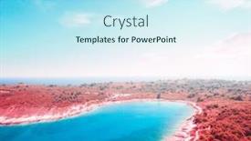  Presentation with lagoon - Slide deck consisting of breathtaking-color-infra-red-lagoon background and a cool aqua colored foreground