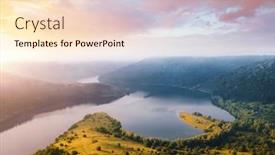  Presentation with drone - Presentation design consisting of breathtaking-drone-view background and a  colored foreground