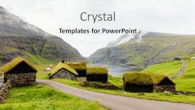  Presentation with scenery - PPT theme with breathtaking-faroe-islands-scenery background and a white colored foreground