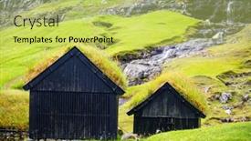  Presentation with scenery - PPT layouts featuring breathtaking-faroe-islands-scenery background and a yellow colored foreground