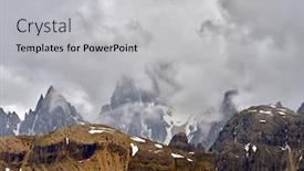  Presentation with mountain view - Amazing slide deck having breathtaking-scenic-view-with-panoramic backdrop and a light gray colored foreground