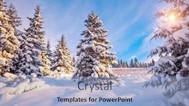  Presentation with happy new year - PPT layouts featuring breathtaking-snowy-landscape-and-christmas background and a light blue colored foreground