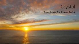  Presentation with calm - Theme featuring breathtaking-sunset-in-the-calm background and a coral colored foreground