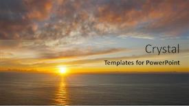  Presentation with calm - Presentation theme consisting of breathtaking-sunset-in-the-calm background and a coral colored foreground