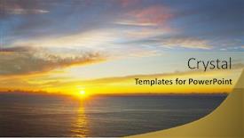  Presentation with calm - PPT layouts featuring breathtaking-sunset-in-the-calm background and a yellow colored foreground