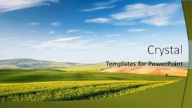  Presentation with republic day - Slides having breathtaking-undulating-green-fields background and a light blue colored foreground