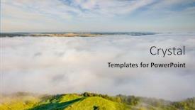  Presentation with earth land - Presentation design with breathtaking-view-from-a-drone background and a light gray colored foreground