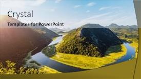  Presentation with wildlife - PPT layouts with breathtaking-view-from-above background and a  colored foreground