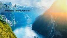  Presentation with waterfalls - Presentation consisting of breathtaking-view-of-sunnylvsfjorden-fjord background and a light blue colored foreground