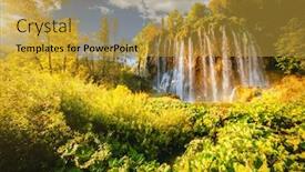  Presentation with earth day - Slide deck featuring breathtaking-view-of-the-grand background and a gold colored foreground