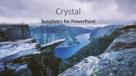  Presentation with rock - Amazing slides having breathtaking-view-of-trolltunga-rock backdrop and a light blue colored foreground