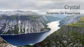  Presentation with lake - PPT theme featuring breathtaking-view-on-ringedalsvatnet-lake background and a light gray colored foreground
