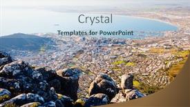  Presentation with cape town - PPT theme enhanced with breathtaking-views-of-cape-town background and a sky blue colored foreground