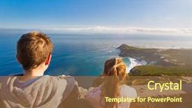  Presentation with cape town - Colorful PPT theme enhanced with breathtaking views of cape town backdrop and a tawny brown colored foreground