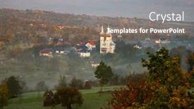  Presentation with maramures - Amazing PPT theme having breb-maramures-in-autumn-fog backdrop and a gray colored foreground