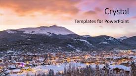  Presentation with skyline - Presentation theme with breckenridge colorado usa ski resort background and a lemonade colored foreground