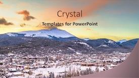  Presentation with colorado - Colorful PPT theme enhanced with breckenridge-colorado-usa-ski-resort backdrop and a coral colored foreground