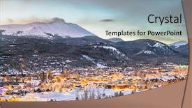  Presentation with dawn - Presentation design featuring breckenridge colorado usa town skyline background and a light blue colored foreground
