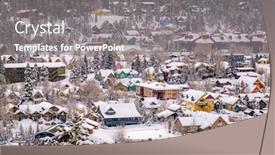  Presentation with colorado - Slide deck enhanced with breckenridge-colorado-usa-town-skyline background and a gray colored foreground