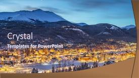  Presentation with colorado - Amazing PPT layouts having breckenridge-colorado-usa-town-skyline backdrop and a ocean colored foreground