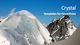  Presentation with west - Colorful PPT theme enhanced with breithorn-peak-on-background backdrop and a teal colored foreground