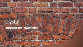  Presentation with brick wall texture - Amazing PPT theme having bremen - medieval brick wall texture architectural backdrop and a tawny brown colored foreground