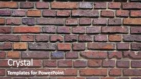  Presentation with brick wall texture - Audience pleasing PPT theme consisting of bremen - medieval brick wall texture architectural backdrop and a violet colored foreground