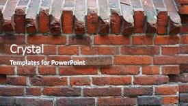  Presentation with brick wall texture - Presentation design featuring bremen - medieval brick wall texture architectural background and a tawny brown colored foreground