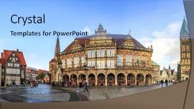  Presentation with nano diagnosis market - Beautiful PPT layouts featuring bremen main market square backdrop and a light blue colored foreground