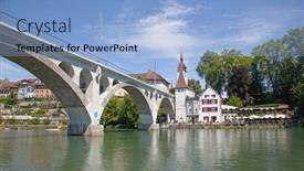  Presentation with old - Amazing theme having bremgarten-old-town-near-zurich backdrop and a light blue colored foreground