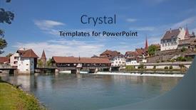  Presentation with old tv - PPT layouts consisting of bremgarten-old-town-near-zurich background and a teal colored foreground