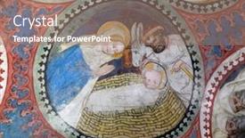  Presentation with nativity - Slides with bressanone-italy-july-14-2018 background and a coral colored foreground