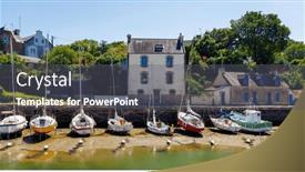  Presentation with tide - Slide set enhanced with breton-village-and-port background and a dark gray colored foreground