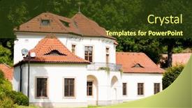  Presentation with czech republic - Presentation theme having brevnov-monastery-prague-czech-republic background and a  colored foreground