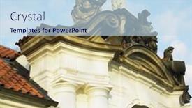  Presentation with czech republic - PPT theme enhanced with brevnov-monastery-prague-czech-republic background and a sky blue colored foreground