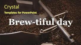  Presentation with brew - Slides with brew-tiful-day-text-over background and a wine colored foreground