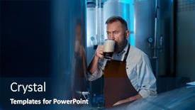  Presentation with beer - PPT layouts with brewer-tasting-fresh-brewed-beer background and a  colored foreground